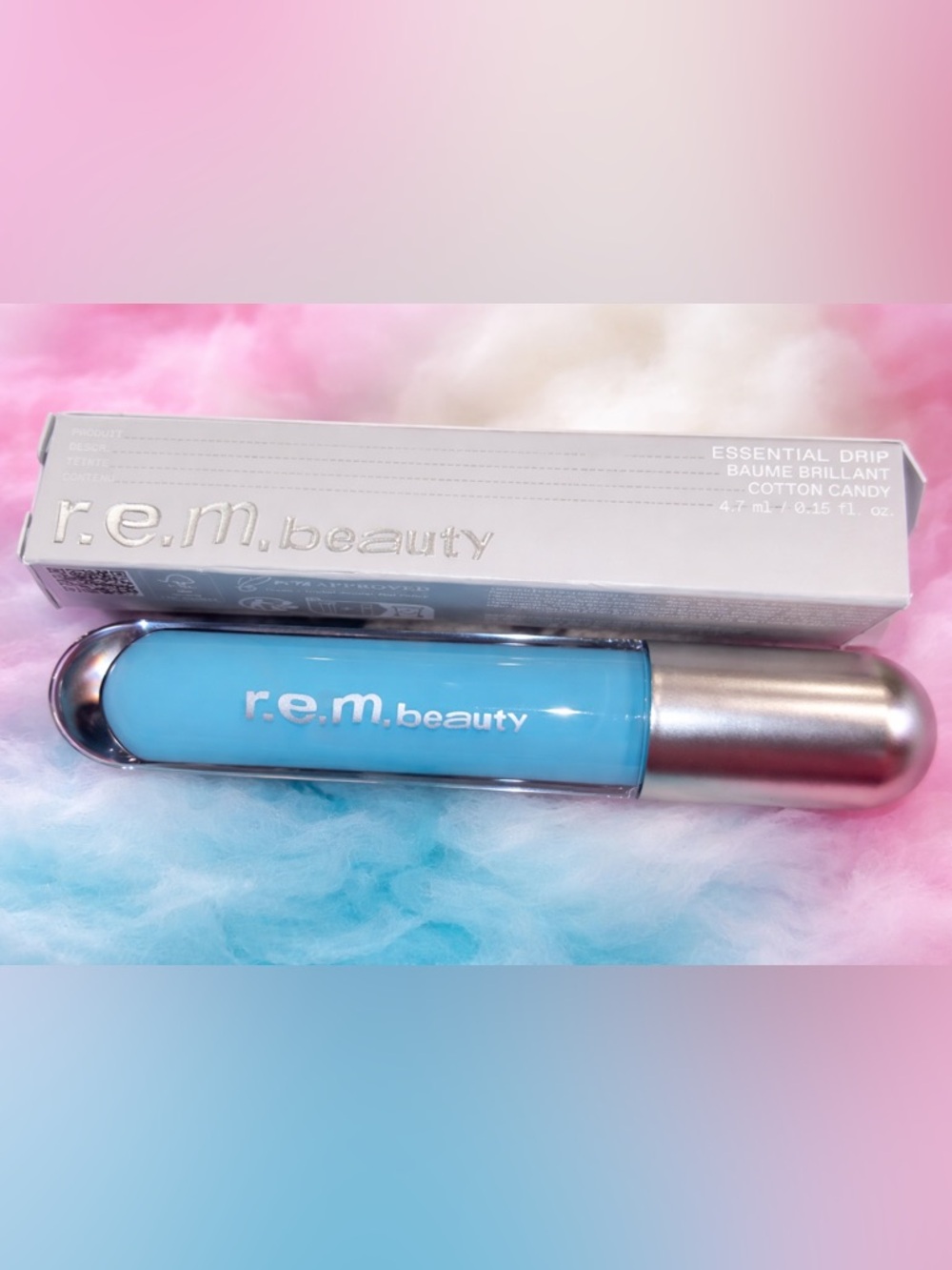 💖NEW [by Ariana Grande] r.e.m. beauty Essential Drip Glossy Balm Cotton Candy🍬